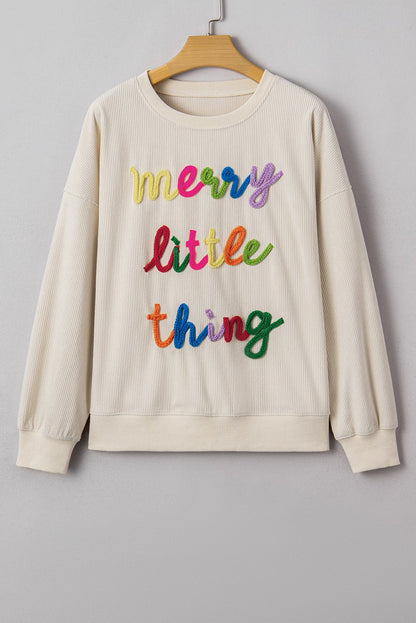 Sylevi Graphic Ribbed Loose Sweatshirt - Hello Beautiful BoutiqueSweatshirts & HoodiesThreaded Pear