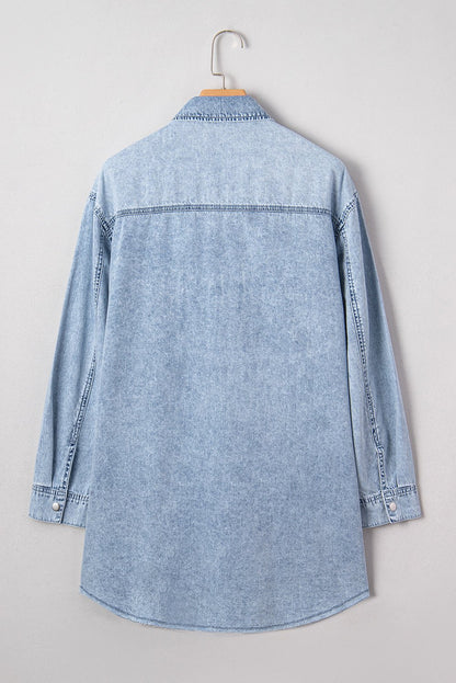Takina Raw Hem Loose Shirt - Hello Beautiful BoutiqueMini DressesThreaded Pear