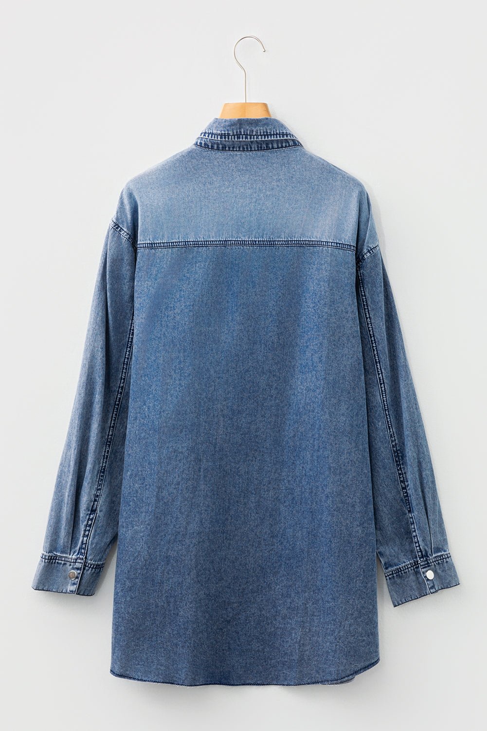 Takina Raw Hem Loose Shirt - Hello Beautiful BoutiqueMini DressesThreaded Pear