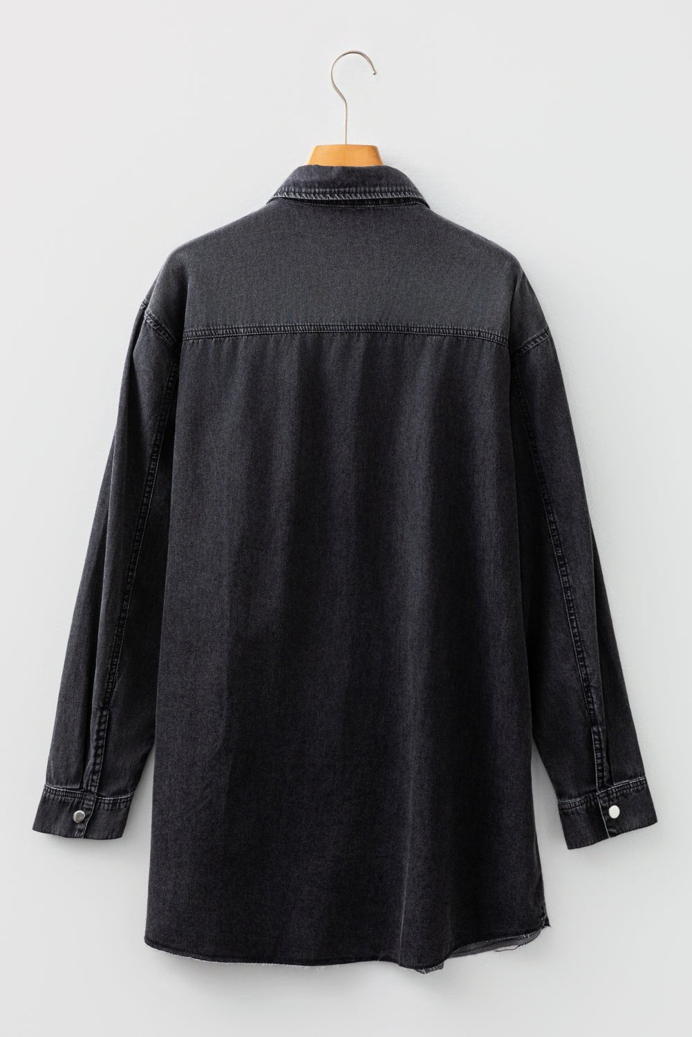 Takina Raw Hem Loose Shirt - Hello Beautiful BoutiqueMini DressesThreaded Pear