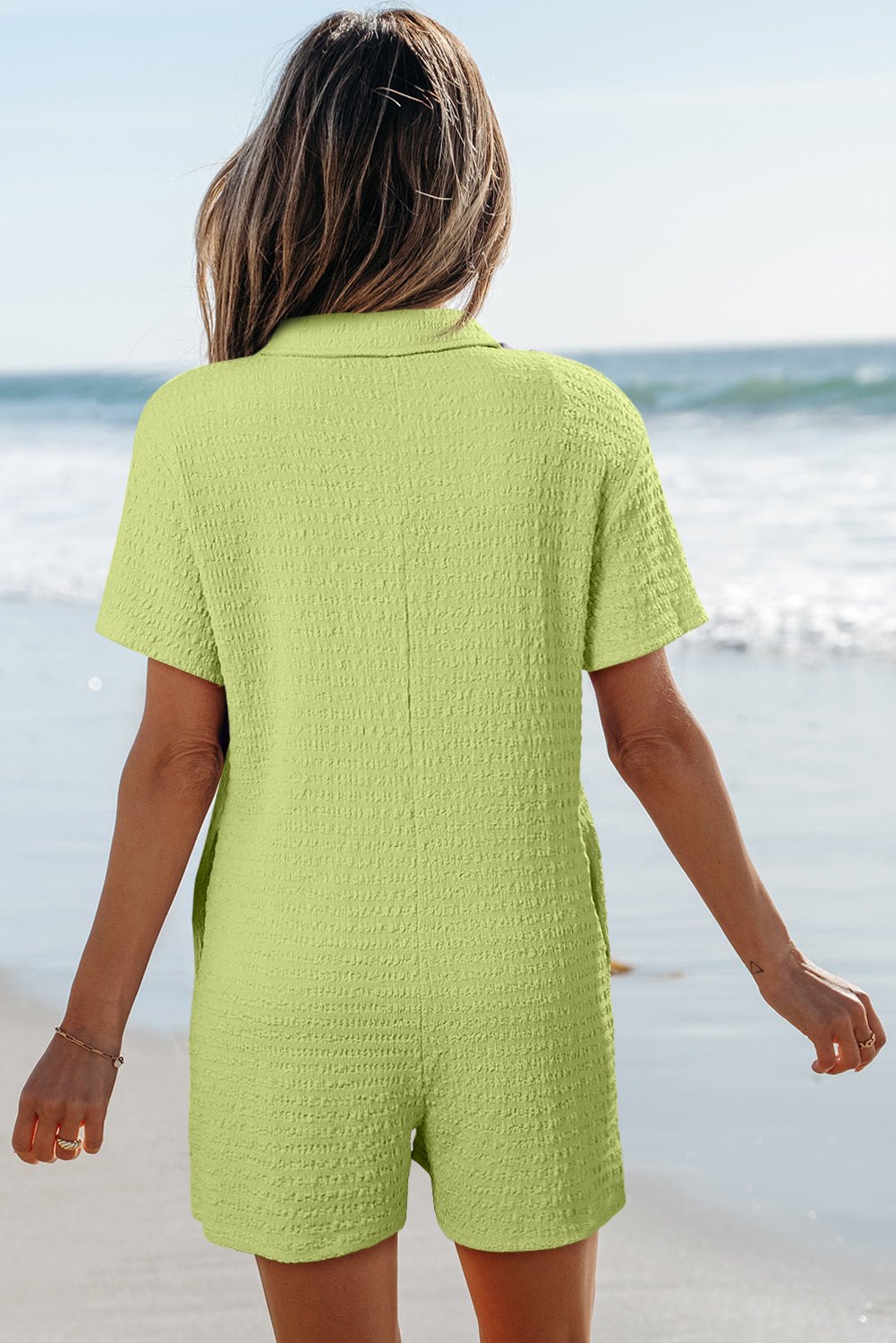 Talia Short Sleeve Patched Shirt - Hello Beautiful BoutiqueJumpsuits & RompersThreaded Pear