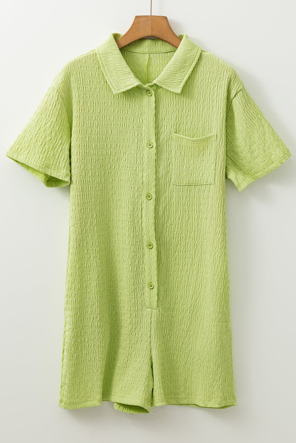 Talia Short Sleeve Patched Shirt - Hello Beautiful BoutiqueJumpsuits & RompersThreaded Pear