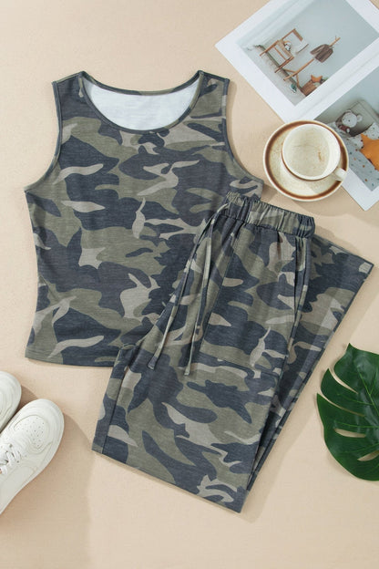 Tallulah Print Slim Tank - Hello Beautiful BoutiquePant SetsThreaded Pear
