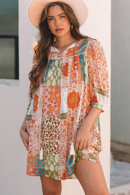 Tallulah Sleeve Chiffon Loose Dress - Hello Beautiful BoutiqueMini DressesThreaded Pear