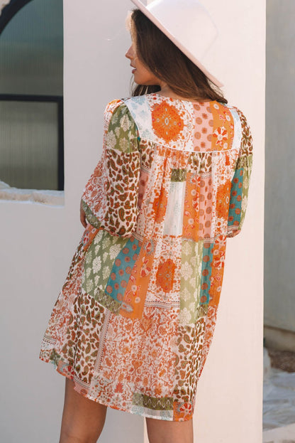 Tallulah Sleeve Chiffon Loose Dress - Hello Beautiful BoutiqueMini DressesThreaded Pear