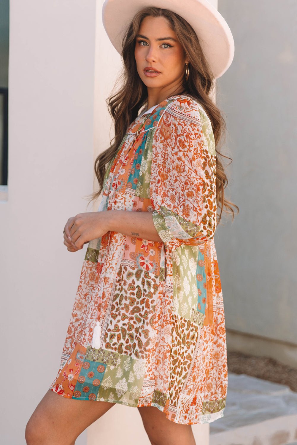 Tallulah Sleeve Chiffon Loose Dress - Hello Beautiful BoutiqueMini DressesThreaded Pear