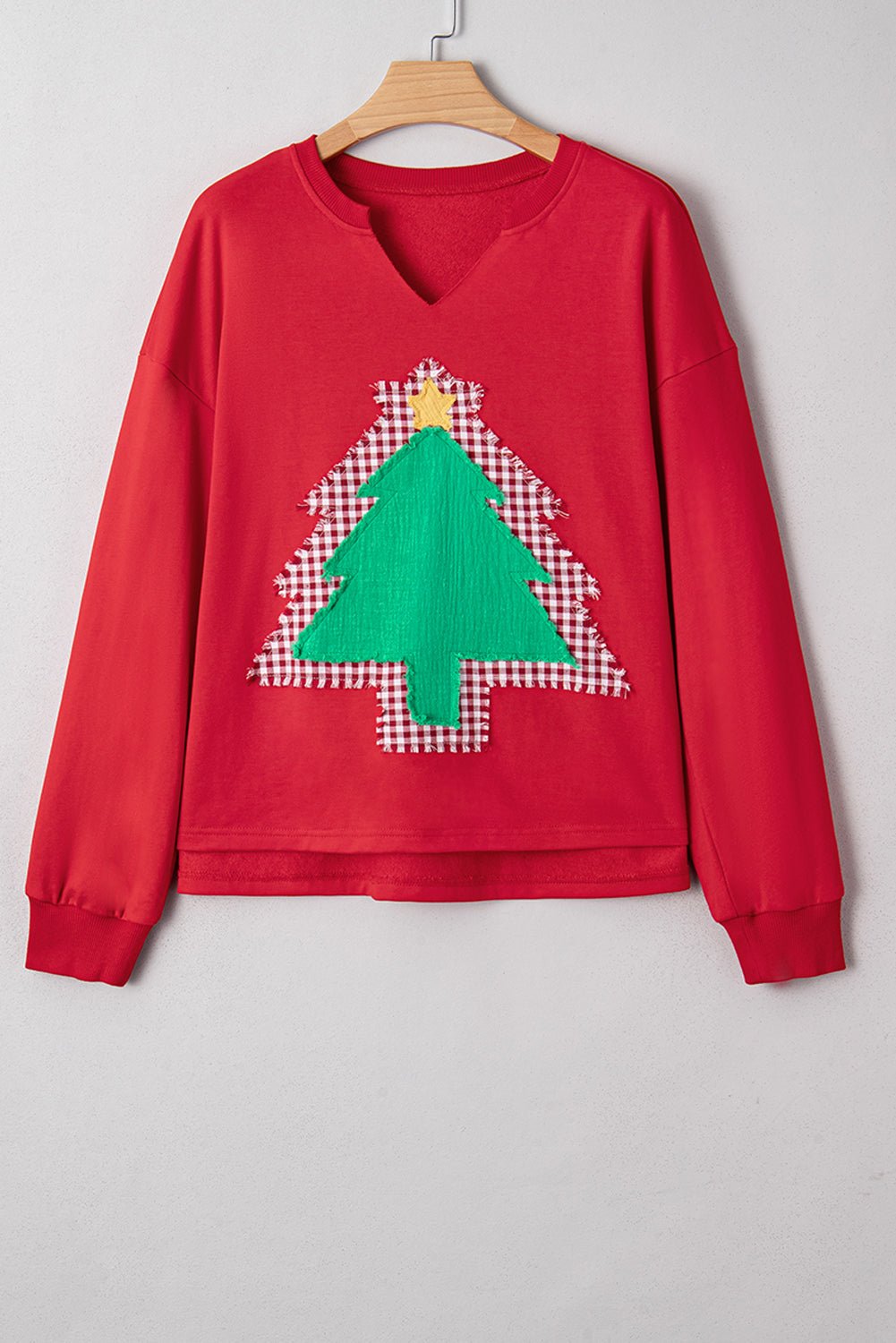 Taraette Patched Drop Shoulder Sweatshirt - Hello Beautiful BoutiqueSweatshirts & HoodiesThreaded Pear