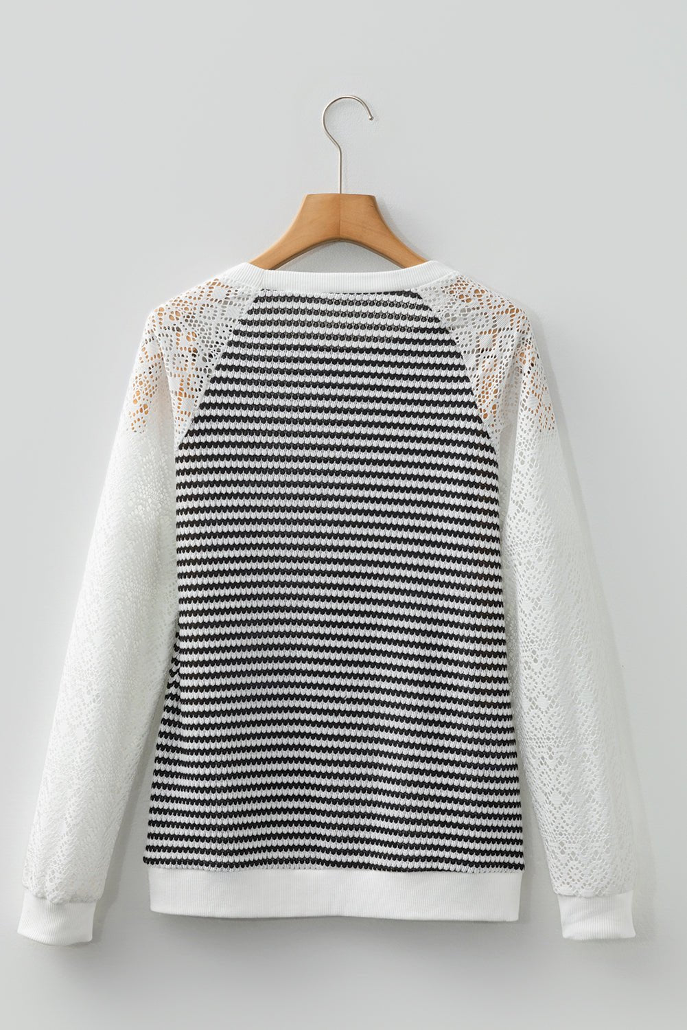 Taylor Hollowed Lace Patchwork Long Sleeve Top - Hello Beautiful BoutiqueLong Sleeve TopsThreaded Pear