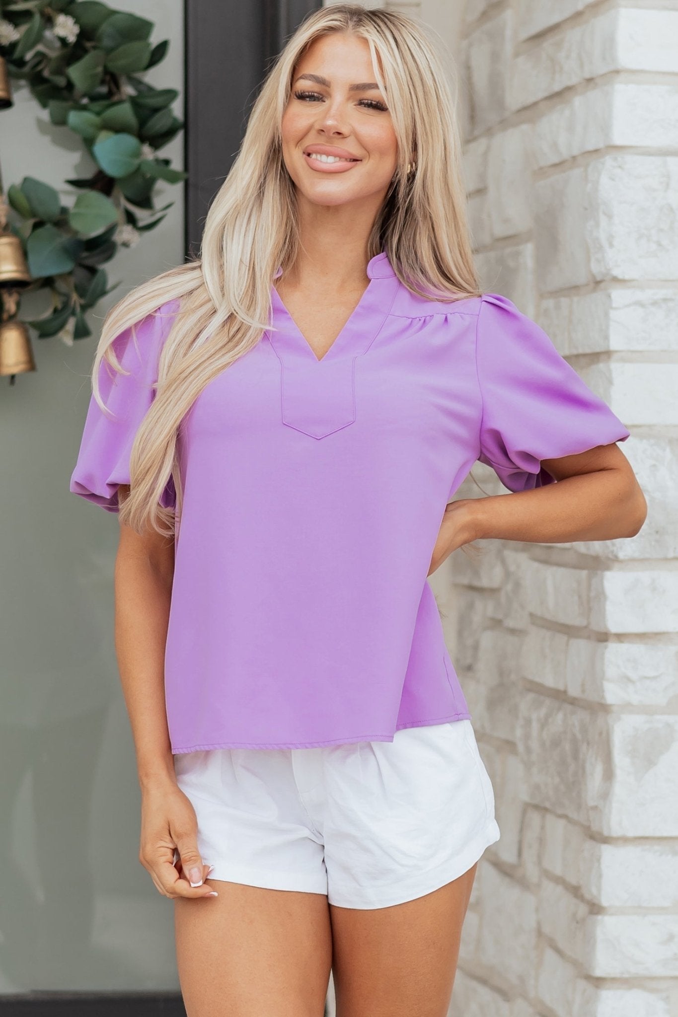 Taylor Puff Sleeve Summer Blouse - Hello Beautiful BoutiqueBlouses & ShirtsThreaded Pear