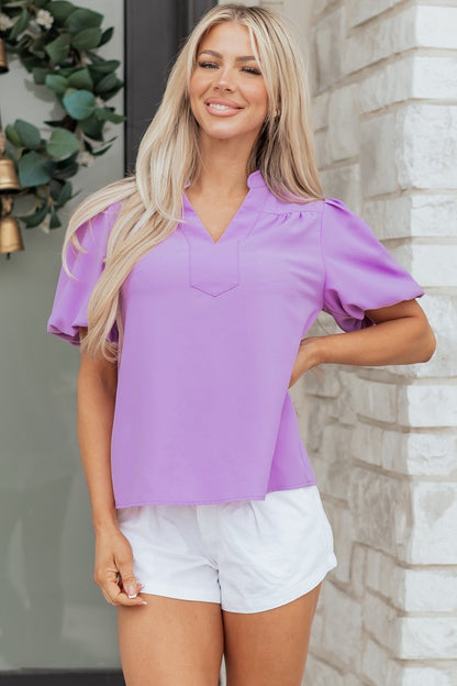 Taylor Puff Sleeve Summer Blouse - Hello Beautiful BoutiqueBlouses & ShirtsThreaded Pear