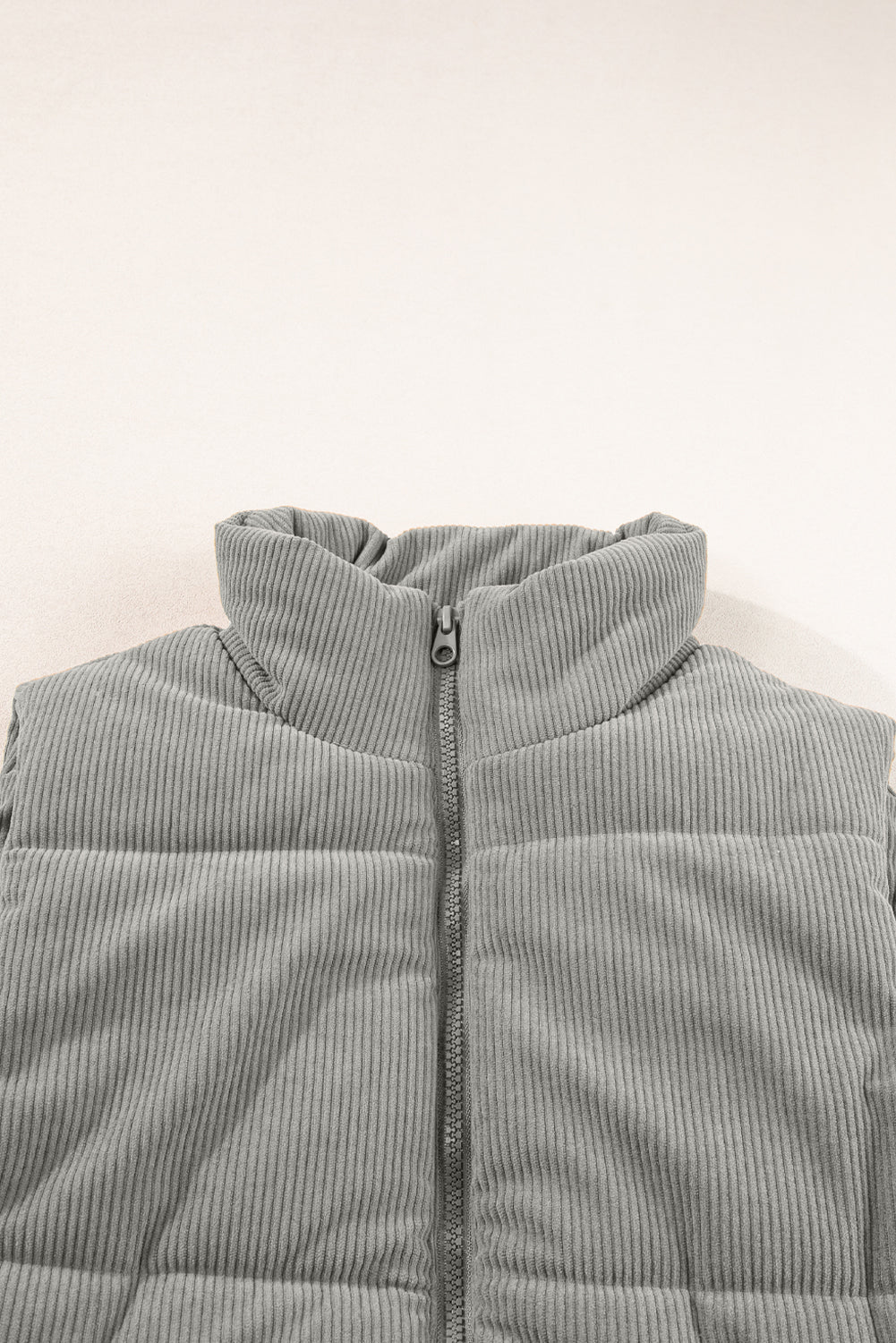 Taytum Stand Zipped Puffer Vest - Hello Beautiful BoutiqueVestsThreaded Pear