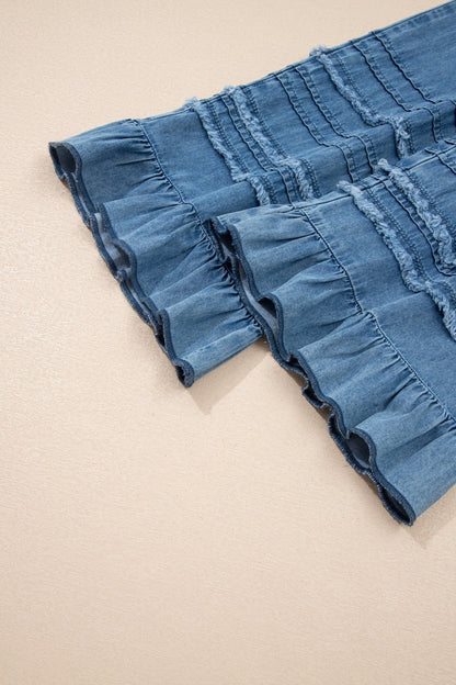Taytum Wide Leg Chambray Pants - Hello Beautiful BoutiquePants & CulotteThreaded Pear