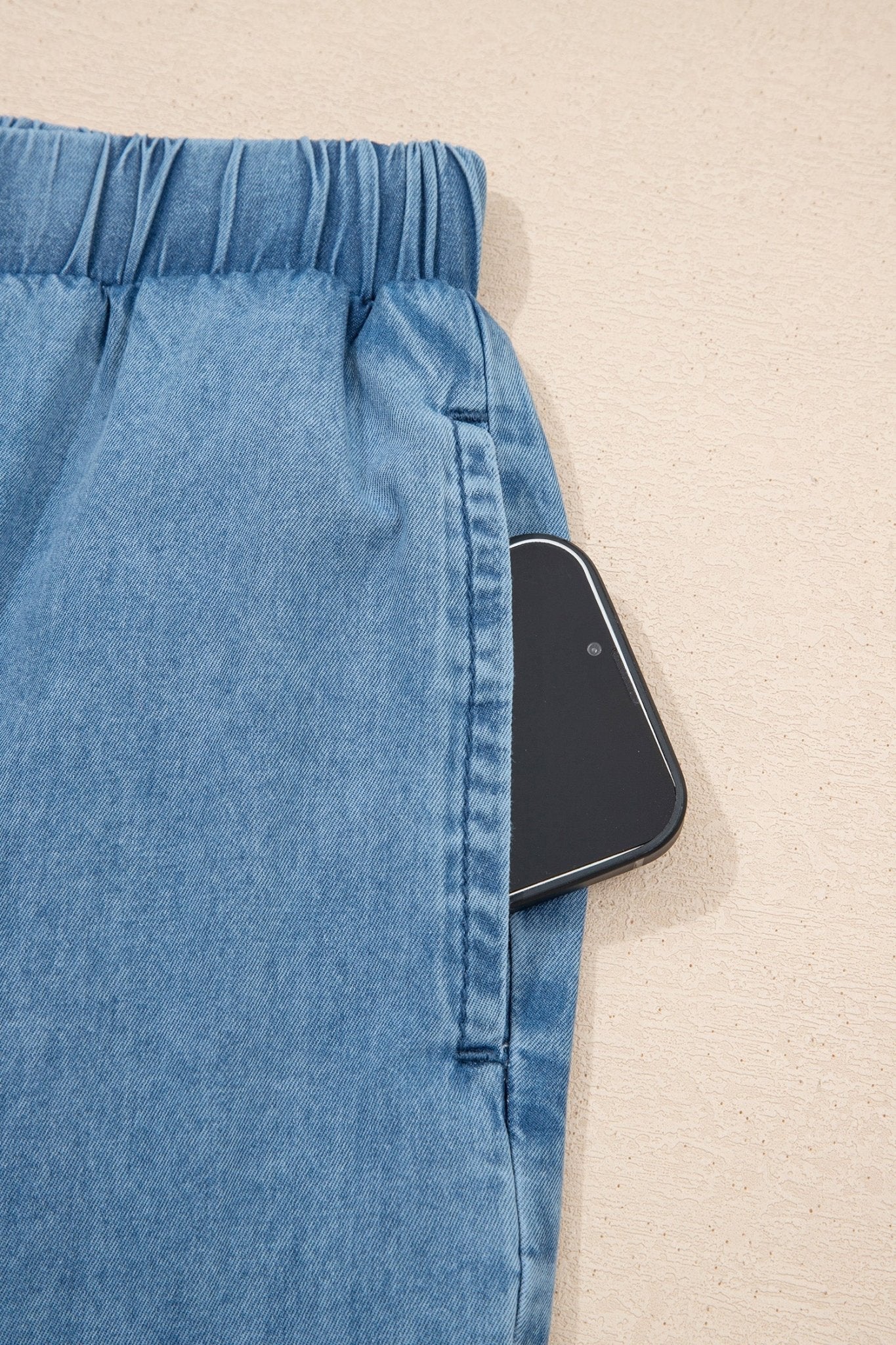 Taytum Wide Leg Chambray Pants - Hello Beautiful BoutiquePants & CulotteThreaded Pear