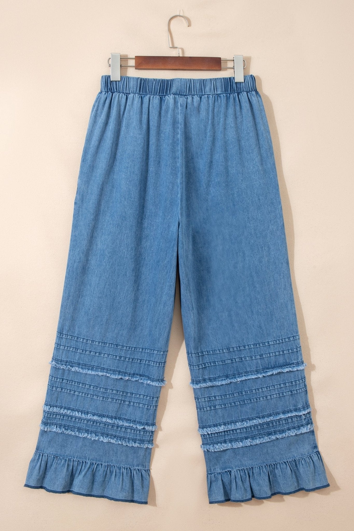 Taytum Wide Leg Chambray Pants - Hello Beautiful BoutiquePants & CulotteThreaded Pear