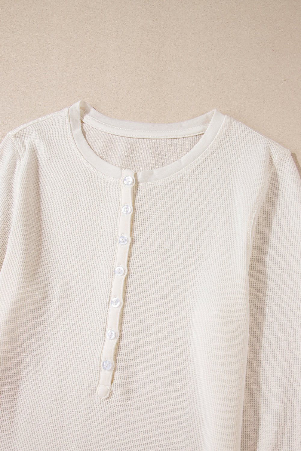Teresa Color Waffle Half Long Sleeve Top - Hello Beautiful BoutiqueLong Sleeve TopsThreaded Pear