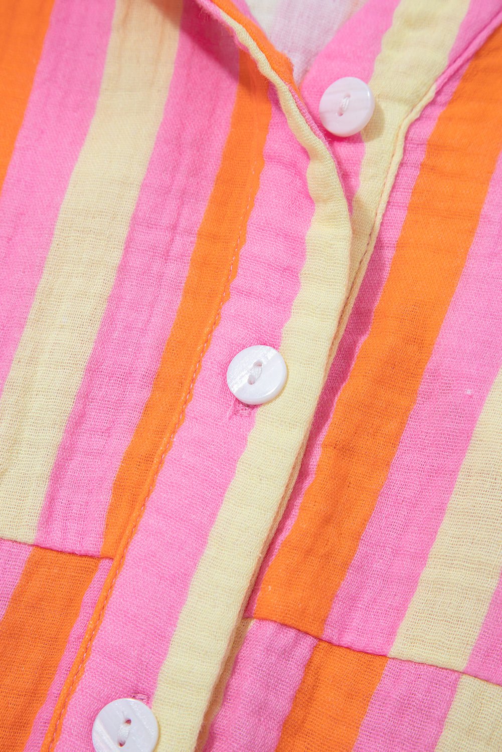 Teresa Stripe Crinkled Half PLUS Blouse - Hello Beautiful BoutiquePlus Size Blouses & ShirtsThreaded Pear