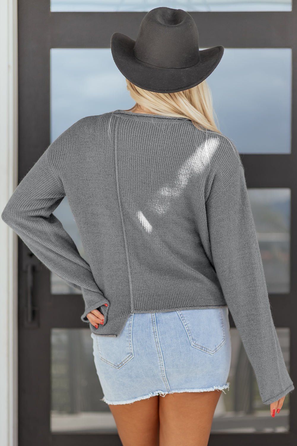 Tessa Patchwork Drop Shoulder Sweater - Hello Beautiful Boutique15% OFFThreaded Pear
