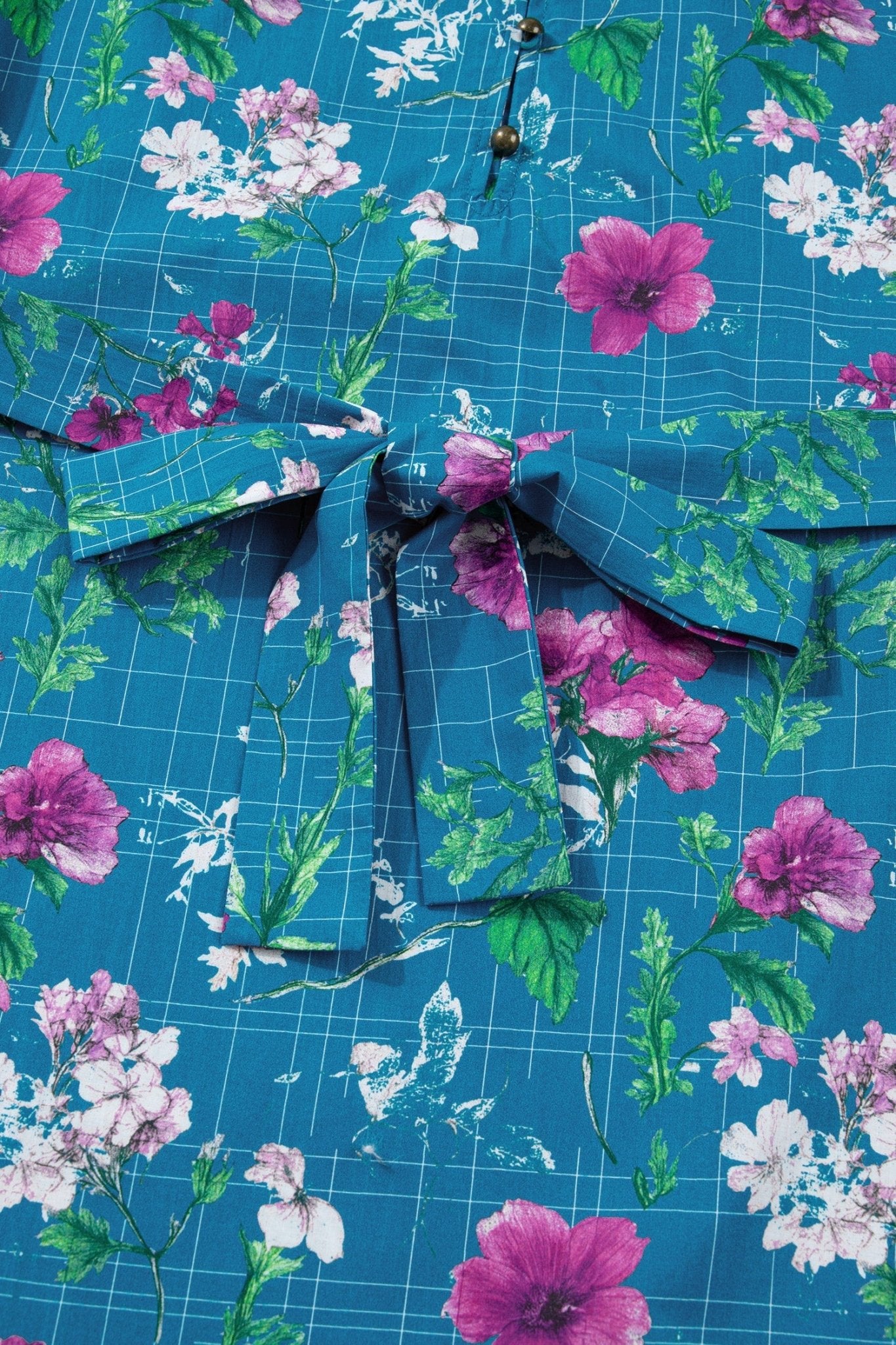 Tessa Tie Belted Long Dress - Hello Beautiful BoutiqueFloral DressesThreaded Pear