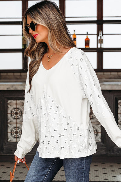 Tessabina Patchwork Embroidered Top - Hello Beautiful BoutiqueBlouses & ShirtsThreaded Pear