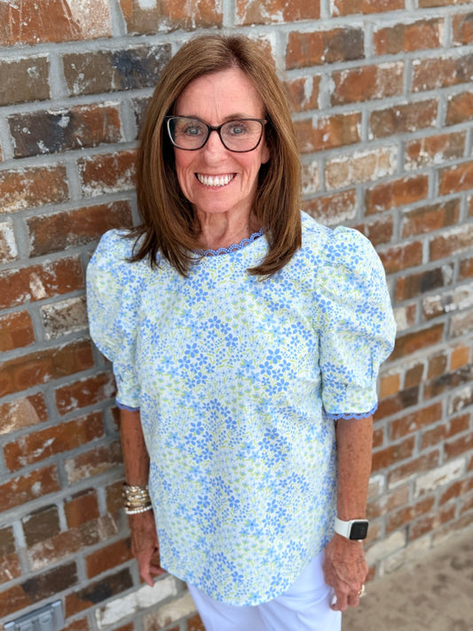 Thea Larkspur Fields Top - Hello Beautiful BoutiqueTopMary Square