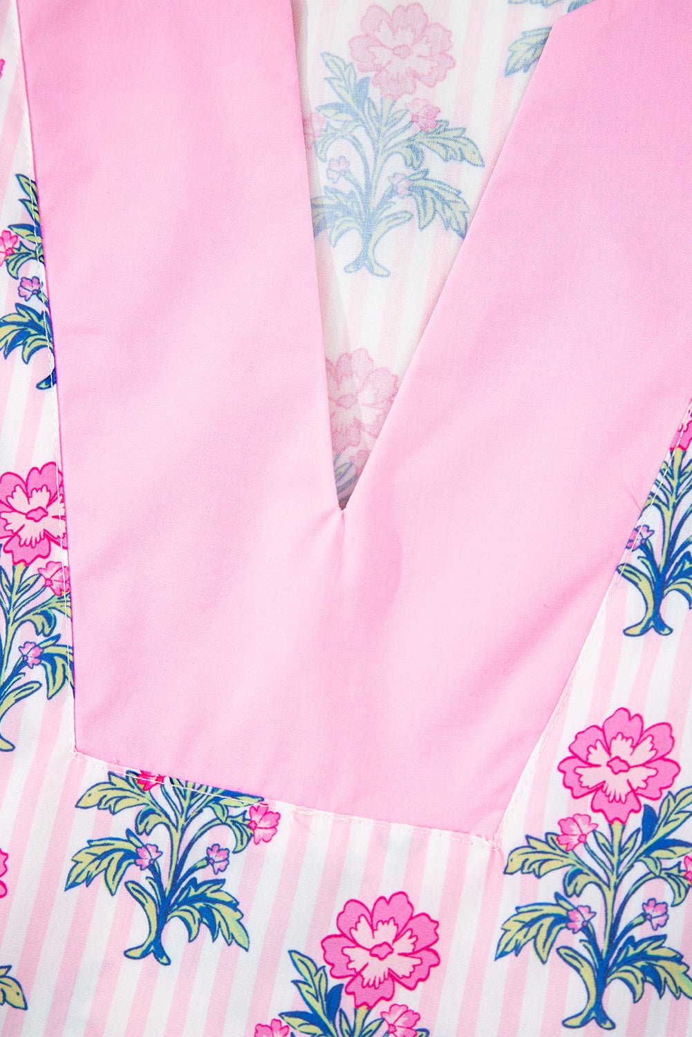 Theodora Patchwork Ruffle Hem Blouse - Hello Beautiful BoutiqueBlouses & ShirtsThreaded Pear