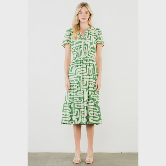 THML Tiered Midi Dress THS 1910 - Hello Beautiful BoutiqueDressTHML
