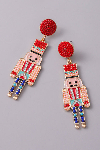Tiana Beaded Christmas Nutcracker Earrings - Hello Beautiful BoutiqueJewelryThreaded Pear