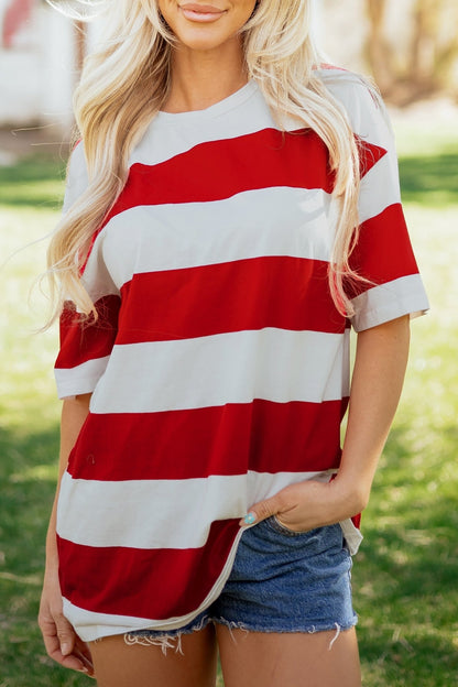 Tiana Block Oversize Tunic Tee - Hello Beautiful BoutiqueTops & TeesThreaded Pear