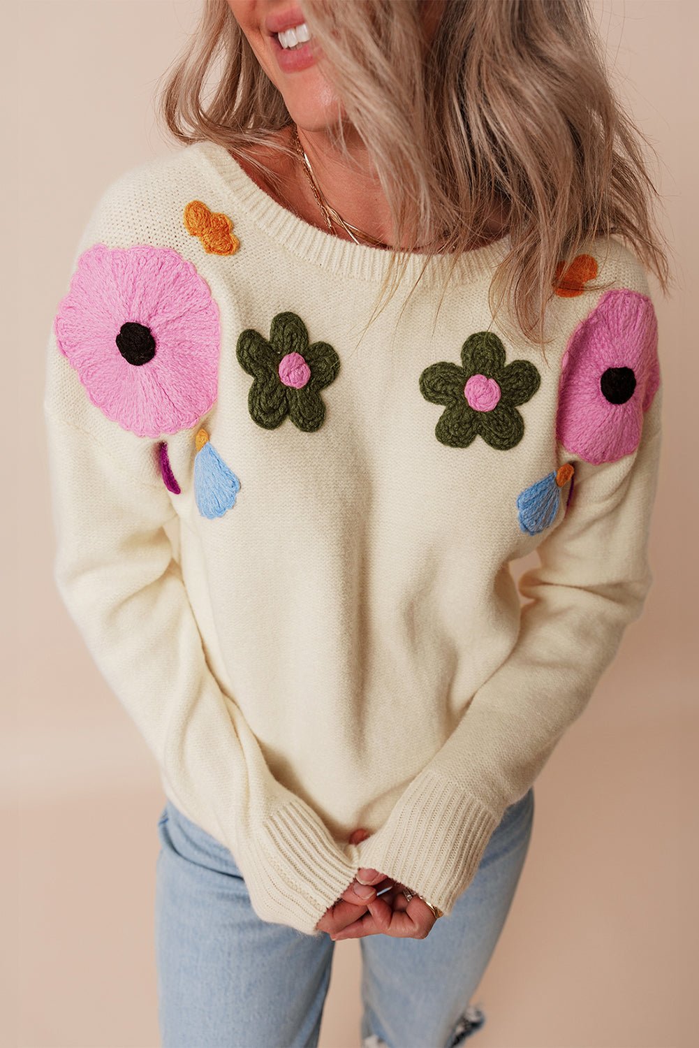 Tiana Pattern Ribbed Edge Sweater - Hello Beautiful Boutique20% OFFThreaded Pear