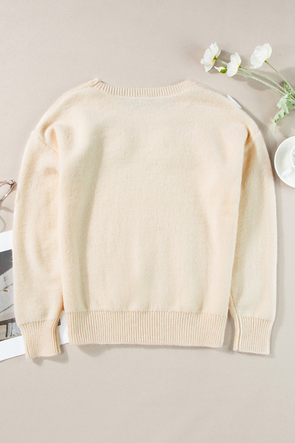 Tiana Pattern Ribbed Edge Sweater - Hello Beautiful Boutique20% OFFThreaded Pear