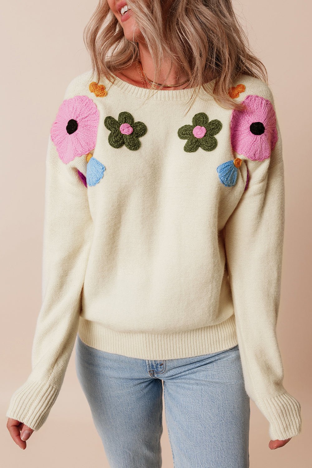 Tiana Pattern Ribbed Edge Sweater - Hello Beautiful Boutique20% OFFThreaded Pear