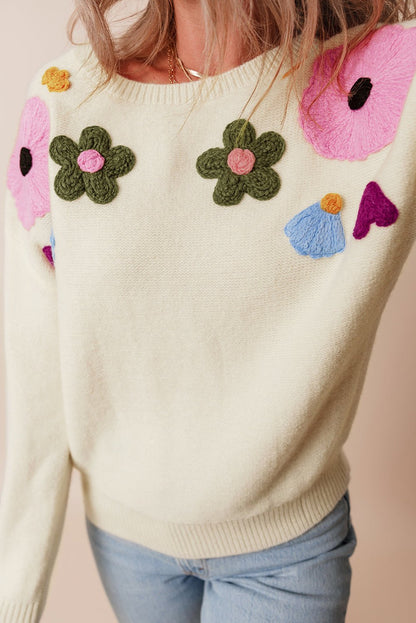 Tiana Pattern Ribbed Edge Sweater - Hello Beautiful Boutique20% OFFThreaded Pear