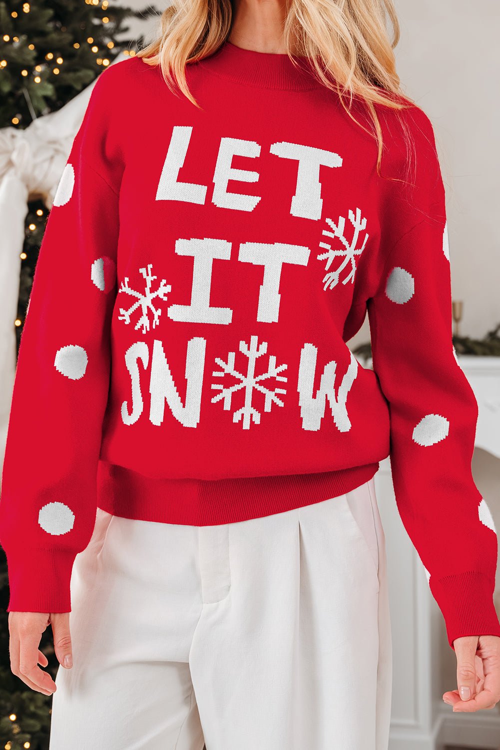 Tiffany Christmas Holiday Loose Sweater - Hello Beautiful BoutiqueSweatersThreaded Pear