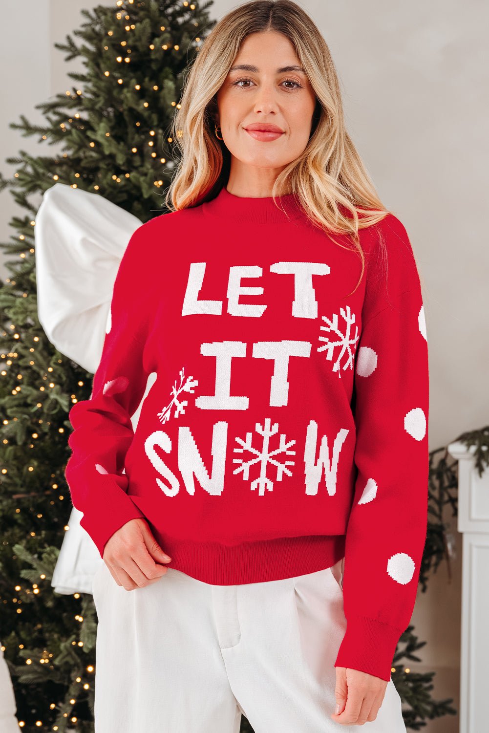 Tiffany Christmas Holiday Loose Sweater - Hello Beautiful BoutiqueSweatersThreaded Pear