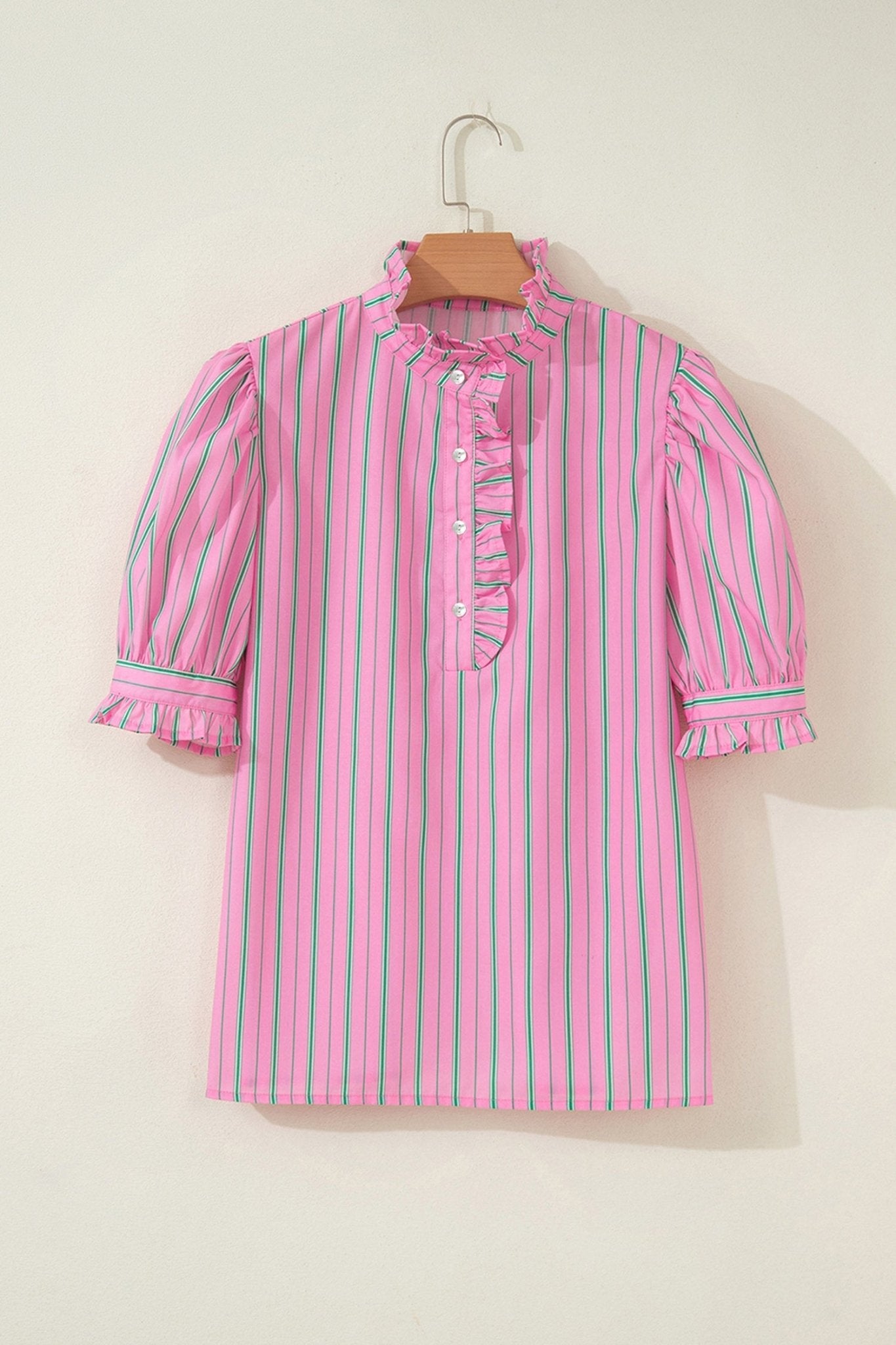 Tiffany Short Puff Sleeve Blouse - Hello Beautiful BoutiqueBlouses & ShirtsThreaded Pear