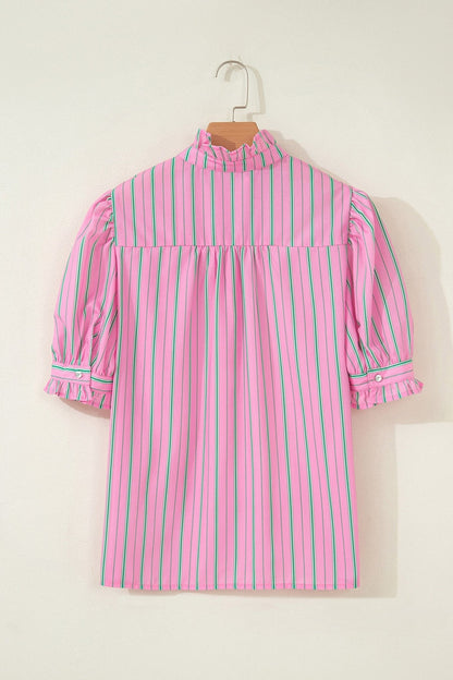 Tiffany Short Puff Sleeve Blouse - Hello Beautiful BoutiqueBlouses & ShirtsThreaded Pear