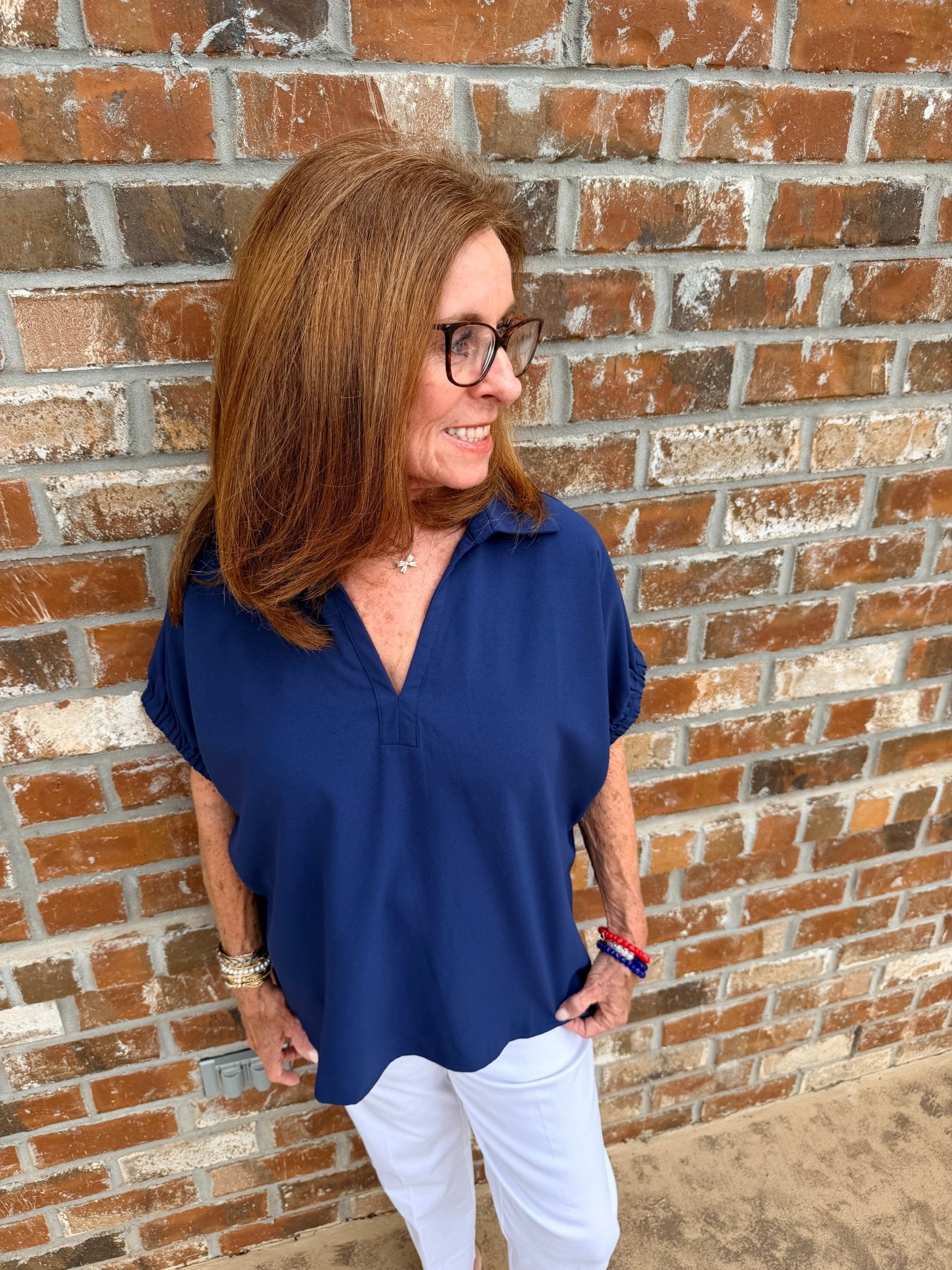 Top with Side Slit Hem T27518 - Hello Beautiful BoutiqueTopEntro