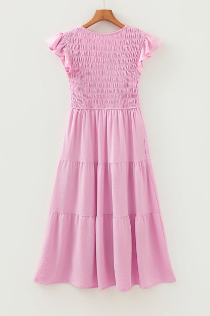 Treasure Flare Tiered Midi Dress - Hello Beautiful BoutiqueMidi DressesThreaded Pear