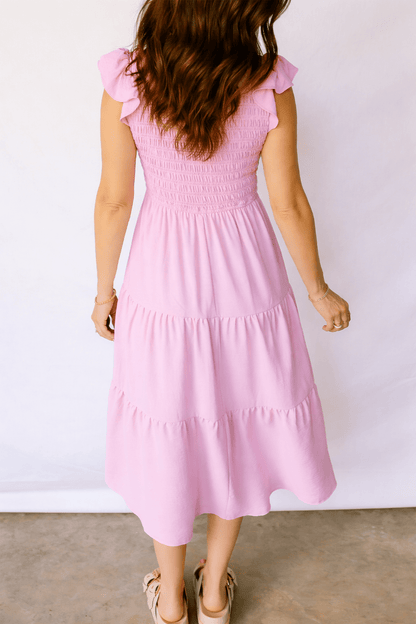 Treasure Flare Tiered Midi Dress - Hello Beautiful BoutiqueMidi DressesThreaded Pear
