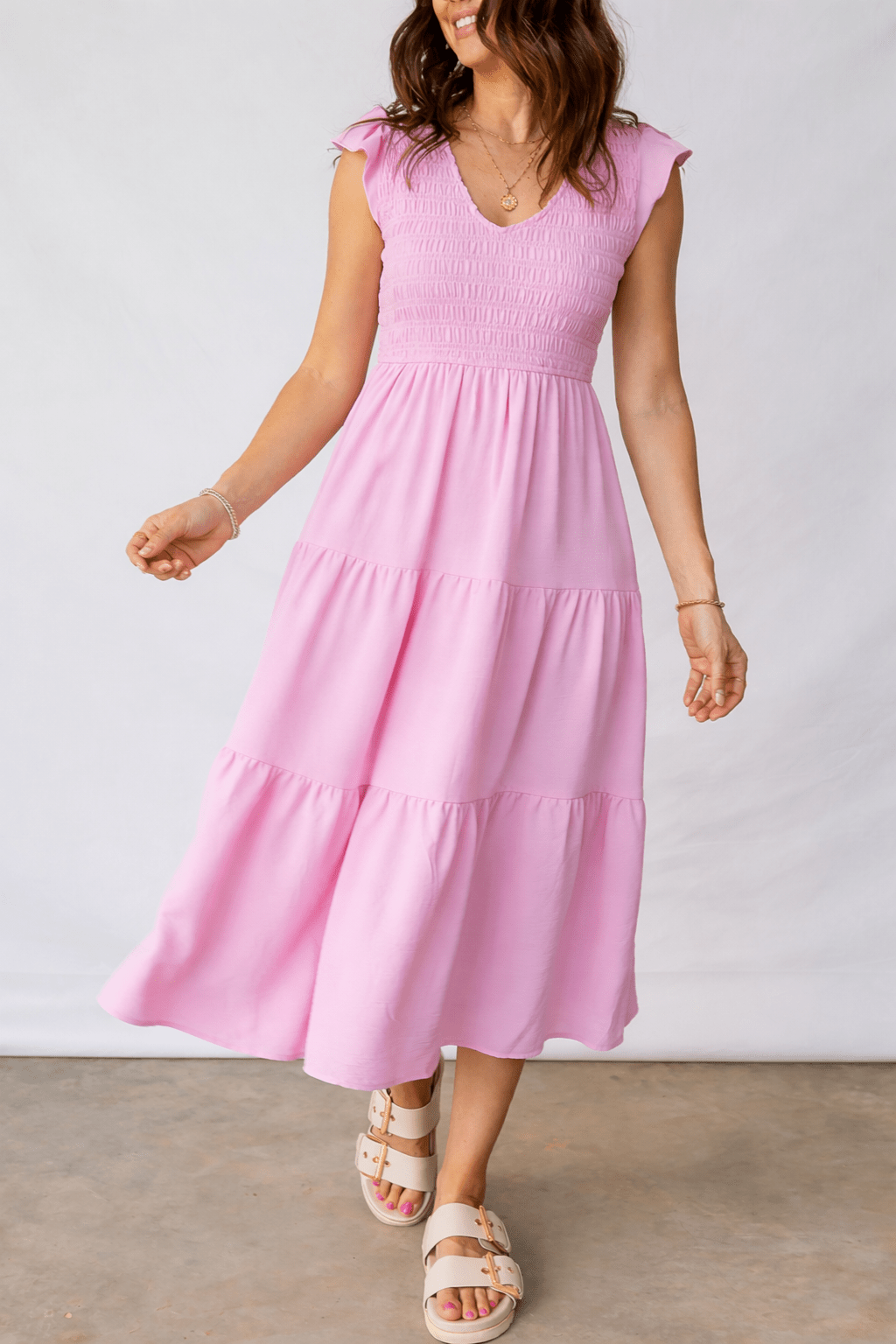 Treasure Flare Tiered Midi Dress - Hello Beautiful BoutiqueMidi DressesThreaded Pear