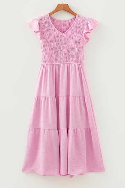 Treasure Flare Tiered Midi Dress - Hello Beautiful BoutiqueMidi DressesThreaded Pear