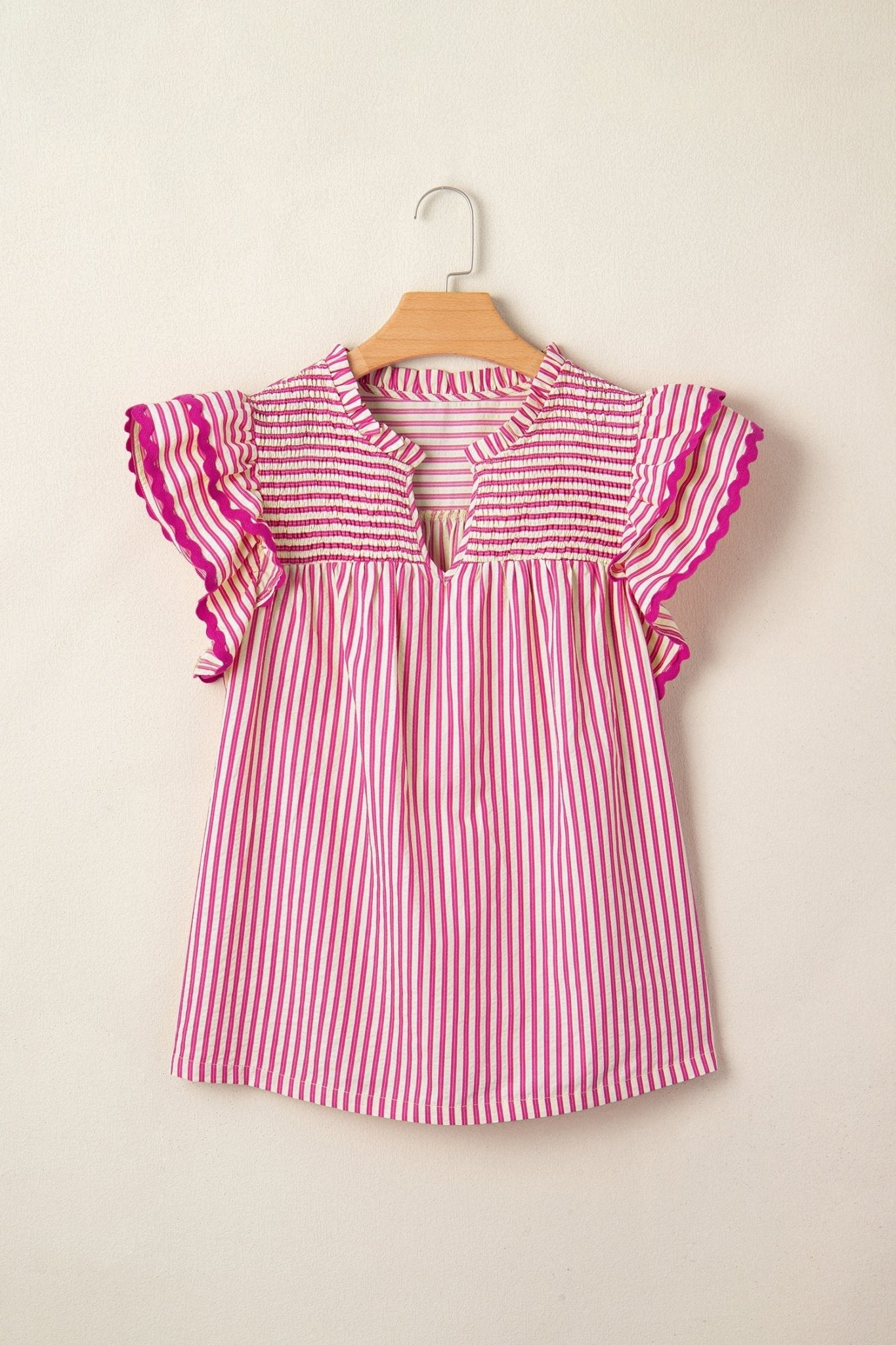 Treasure Ruffled Short Sleeve Blouse - Hello Beautiful BoutiqueBlouses & ShirtsThreaded Pear
