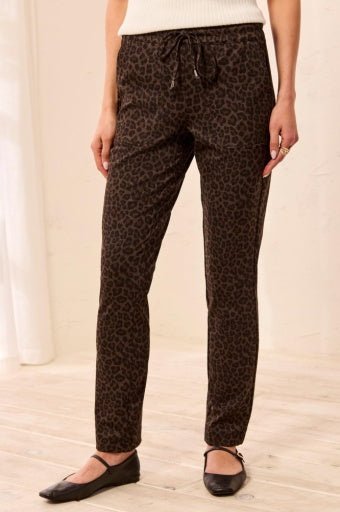 Tribal Ponte Knit High-Waisted Joggers in Hickory - Hello Beautiful BoutiquePantsTribal