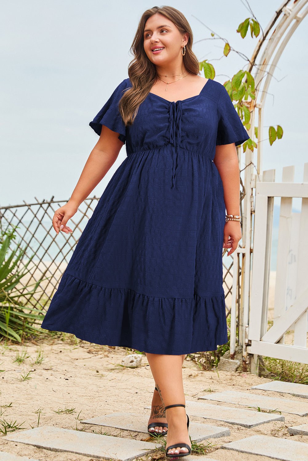 Tru High Waist Midi PLUS Dress - Hello Beautiful BoutiquePlus Size Midi DressesThreaded Pear