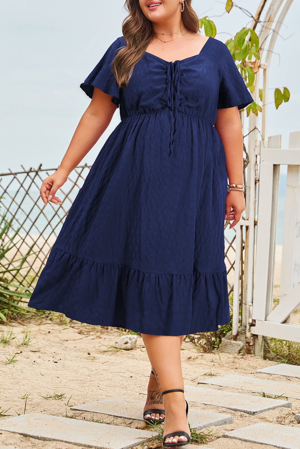 Tru High Waist Midi PLUS Dress - Hello Beautiful BoutiquePlus Size Midi DressesThreaded Pear