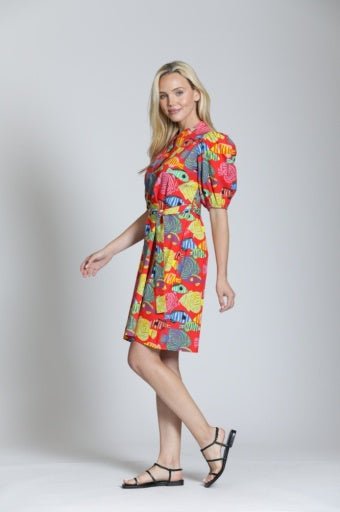 Tunic Dress with Puff Sleeve T67P/C - 367D/CT - Hello Beautiful BoutiqueDressAPNY
