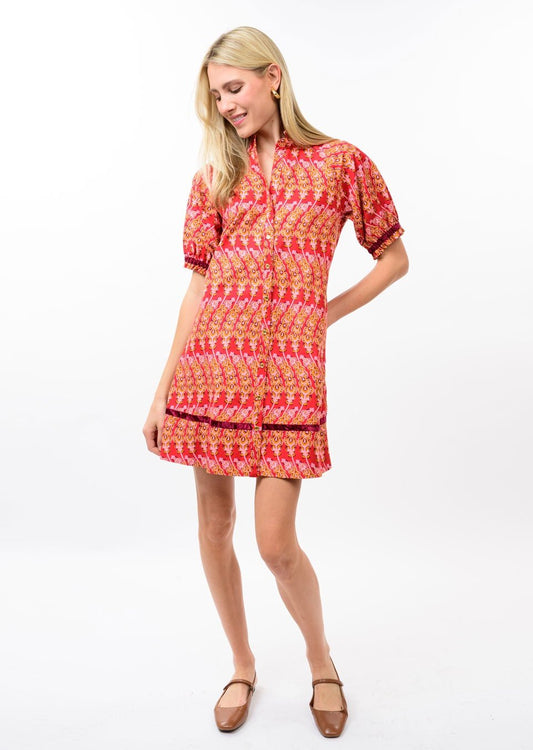 Uncle Frank Velvet Ribbon Trim Dress 73729 - Hello Beautiful BoutiqueDress/ MiniUncle Frank