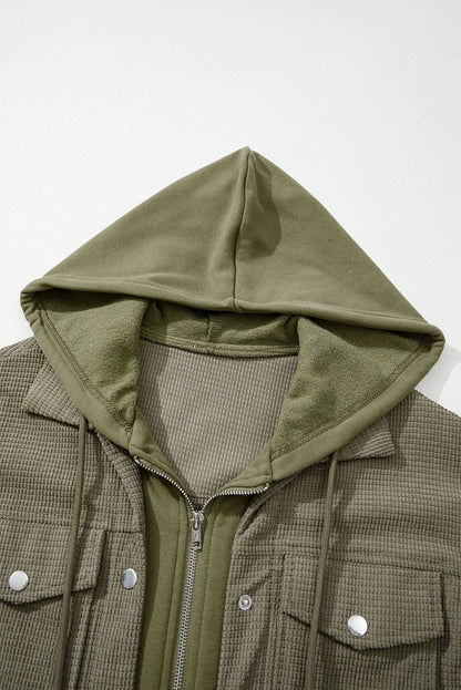 Undine Knit Textured Hooded Jacket - Hello Beautiful BoutiqueJacketsThreaded Pear