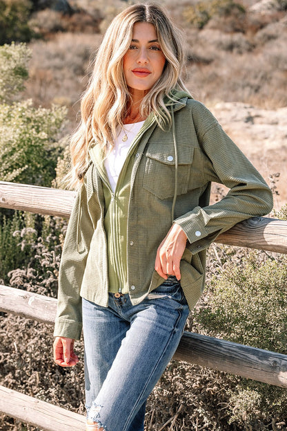 Undine Knit Textured Hooded Jacket - Hello Beautiful BoutiqueJacketsThreaded Pear