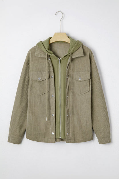 Undine Knit Textured Hooded Jacket - Hello Beautiful BoutiqueJacketsThreaded Pear